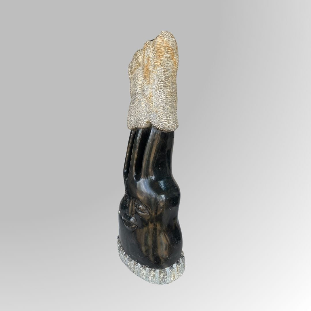 Abstract Hand and Face Statue - Modern Art Decor