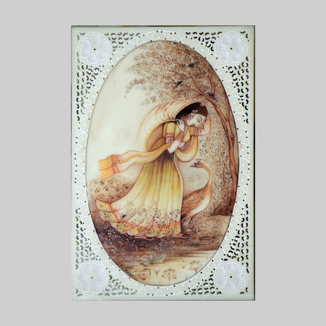 Ragini Kakubha Miniature Painting on resin tile 72