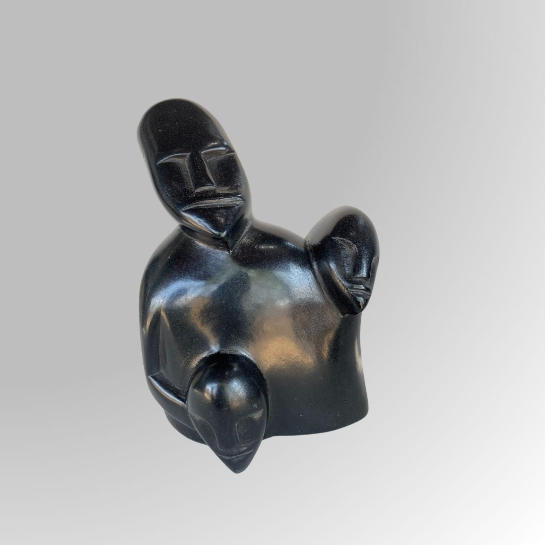 Three-Face Modern Art: Home Decor Piece