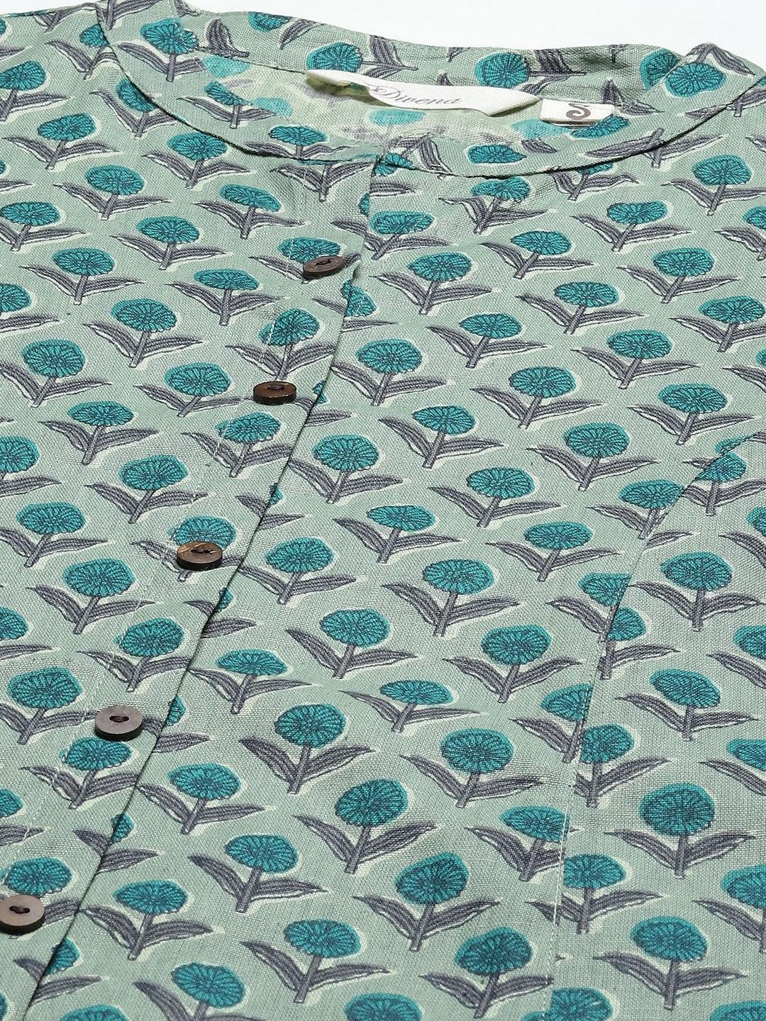 Jamal Jamaloo Green Cotton Flex Kurta - Jamal Jamaloo