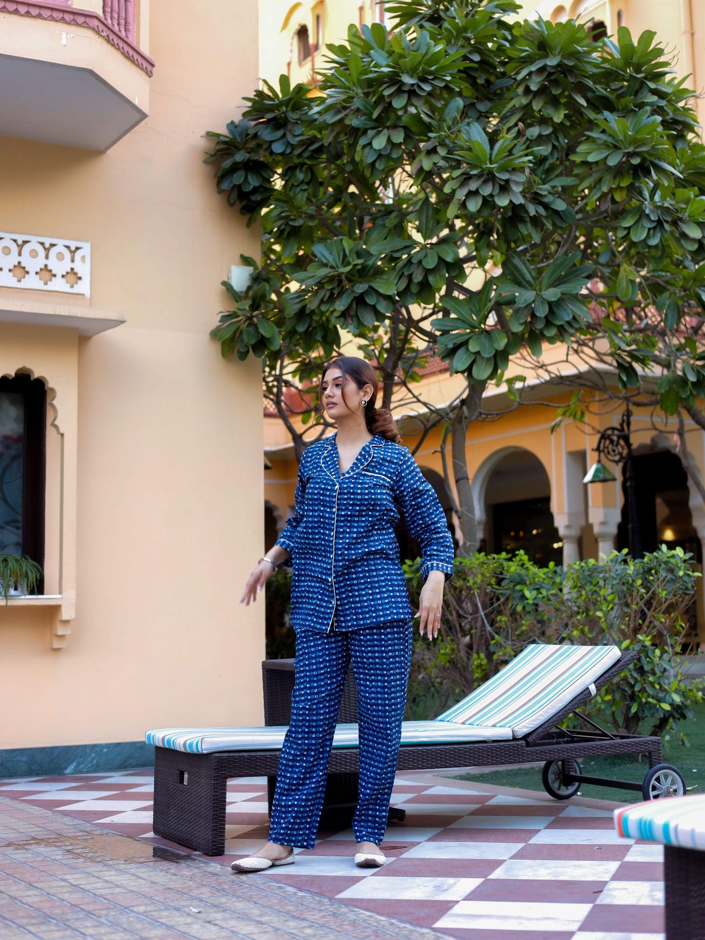 Jamal Jamaloo Blue Printed Night suit - Jamal Jamalooworld.com