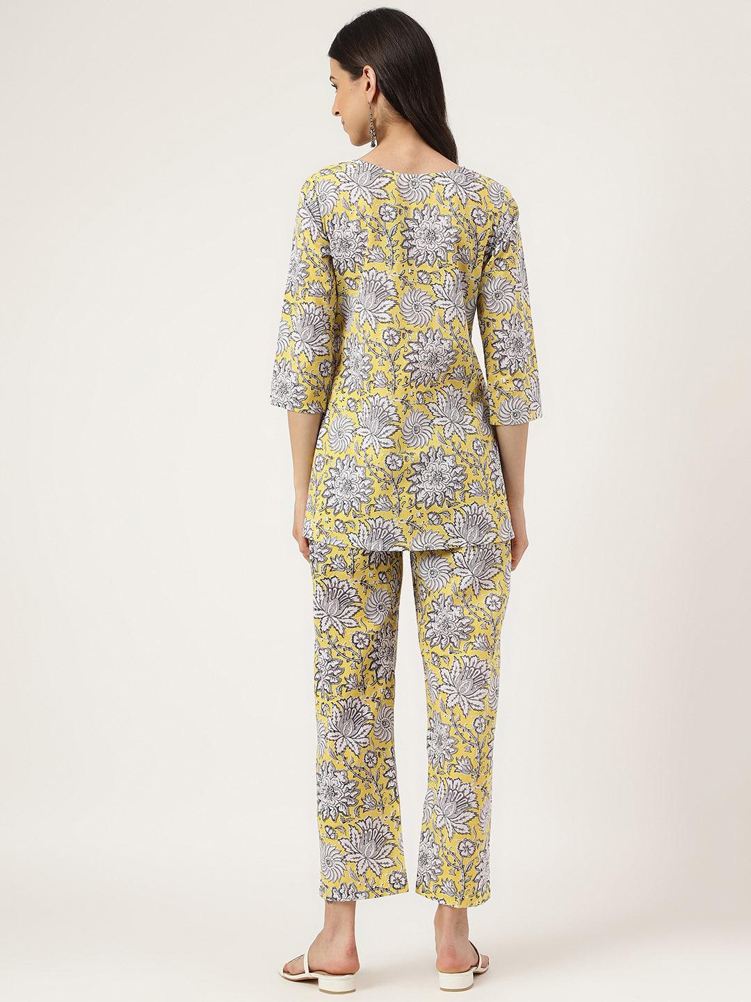 Jamal Jamaloo Yellow Printed Loungewear/Nightwear - Jamal Jamaloo