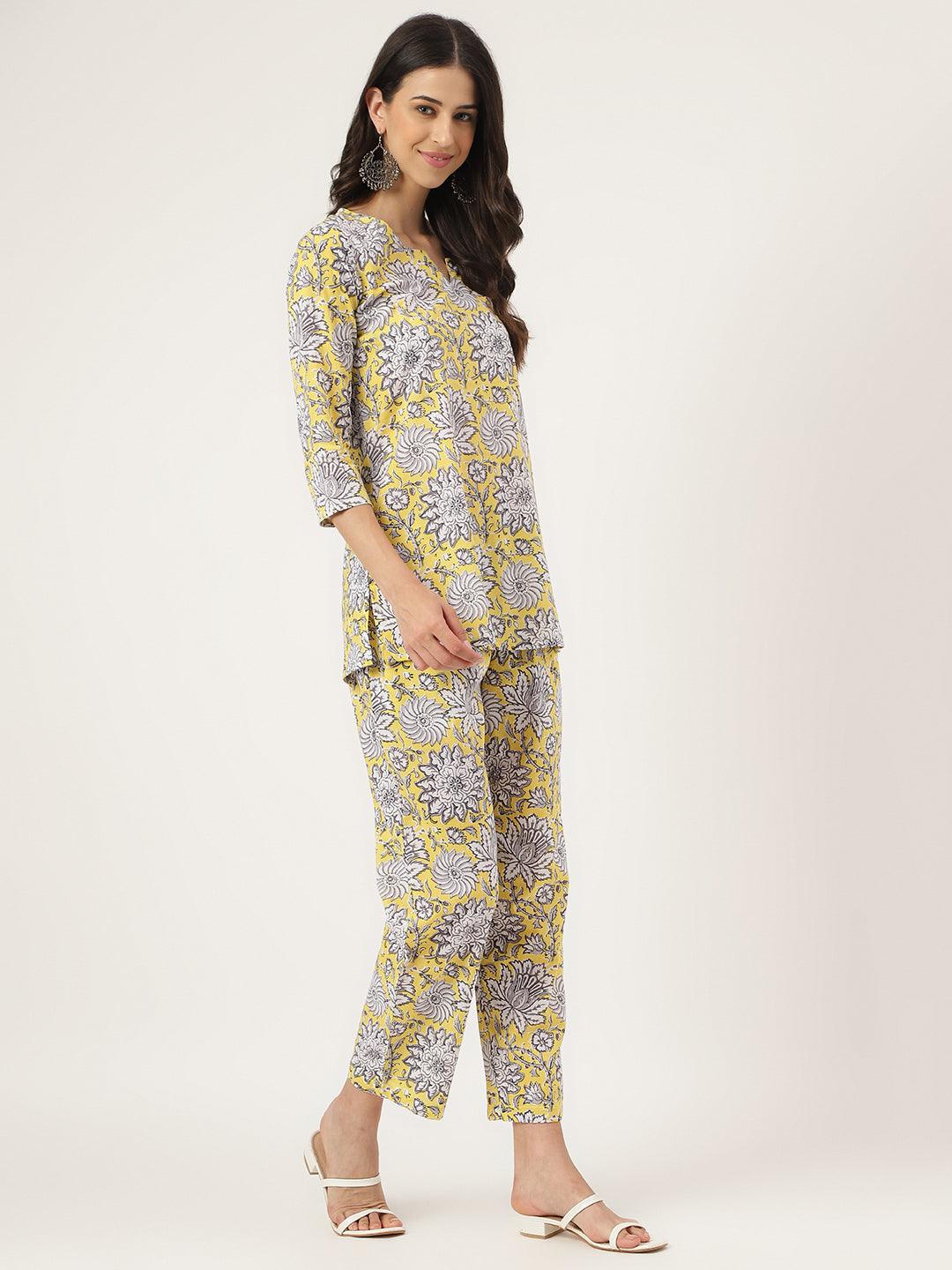 Jamal Jamaloo Yellow Printed Loungewear/Nightwear - Jamal Jamaloo