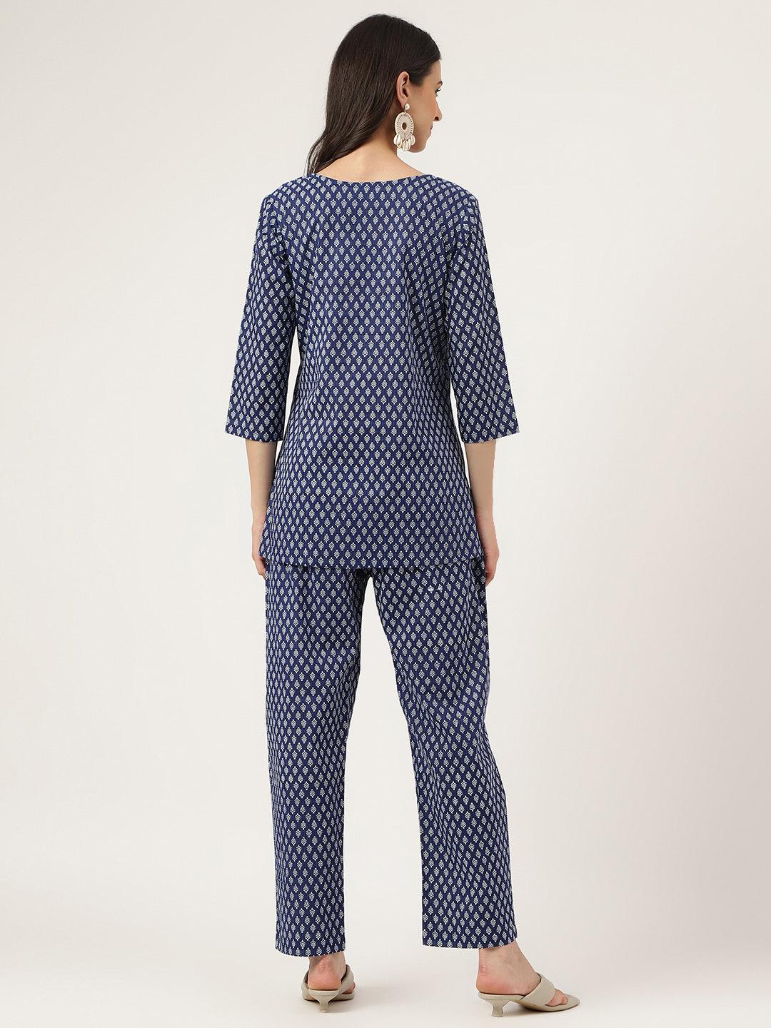Jamal Jamaloo Blue Printed Loungewear/Nightwear - Jamal Jamaloo