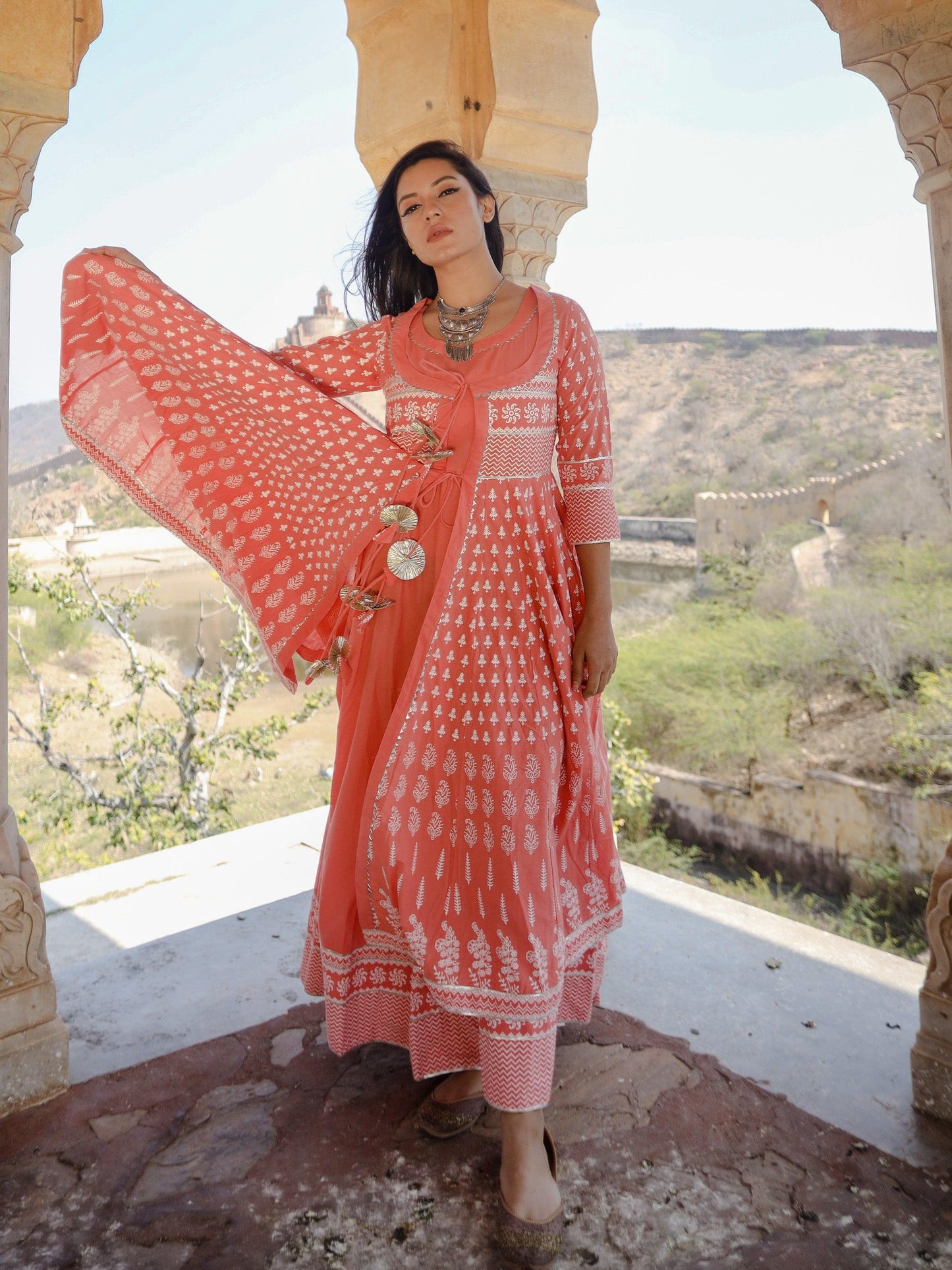 Jamal Jamaloo Women's Cotton Layered & Tiered Kurta - Jamal Jamalooworld.com