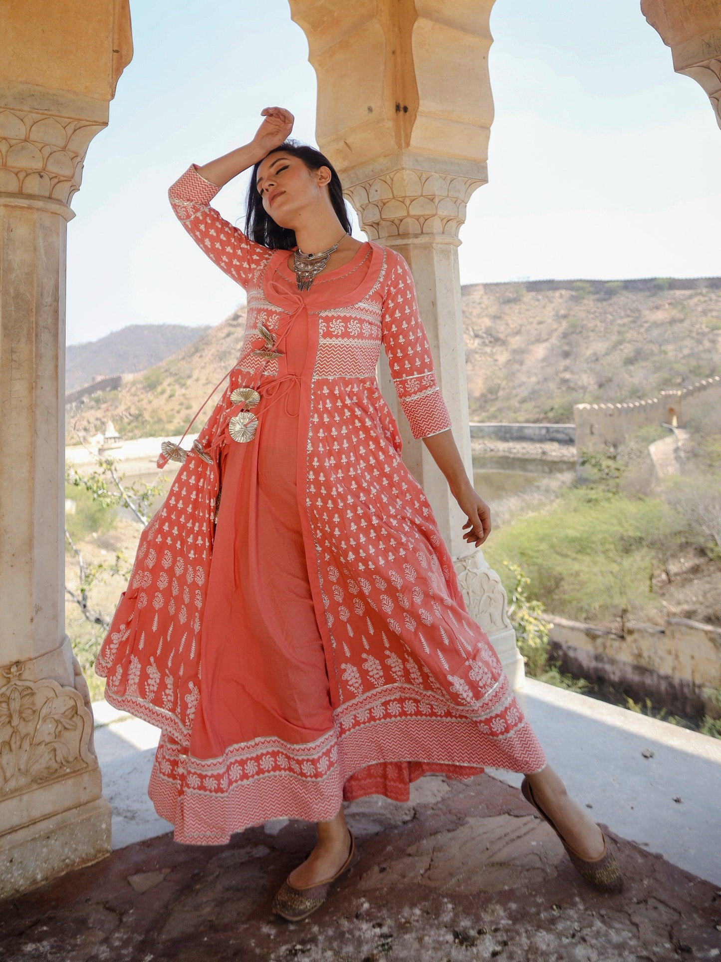 Jamal Jamaloo Women's Cotton Layered & Tiered Kurta - Jamal Jamalooworld.com