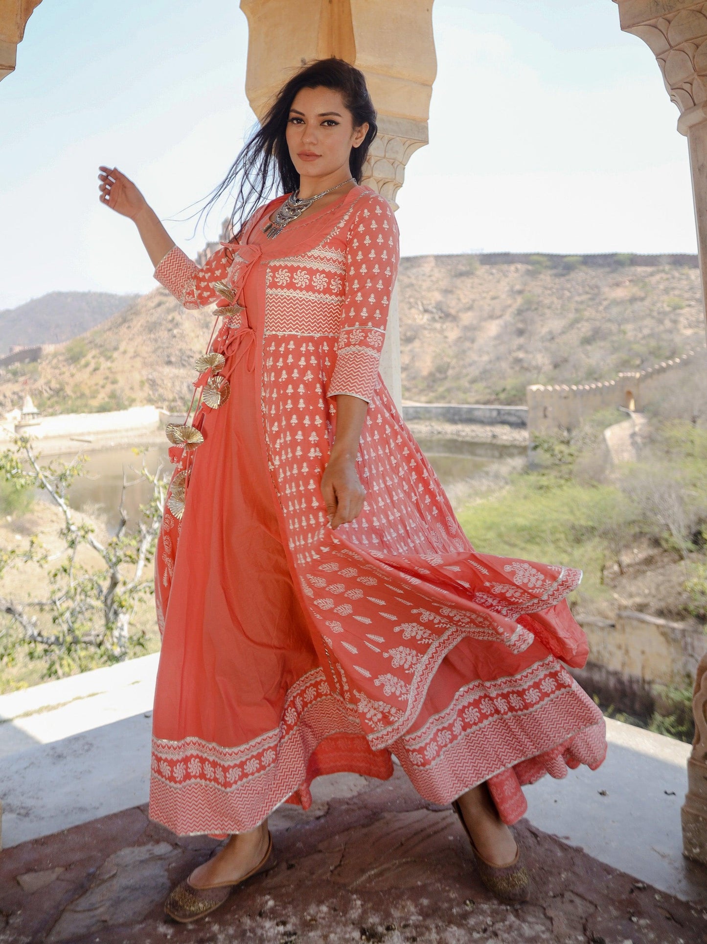 Jamal Jamaloo Women's Cotton Layered & Tiered Kurta - Jamal Jamalooworld.com