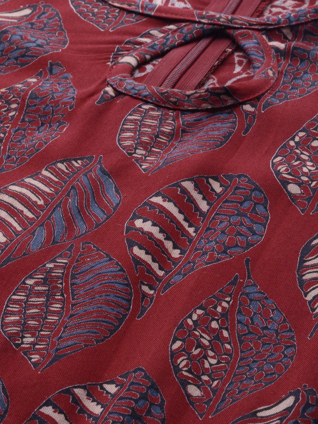 Jamal Jamaloo Maroon Rayon Jumpsuit - Jamal Jamaloo