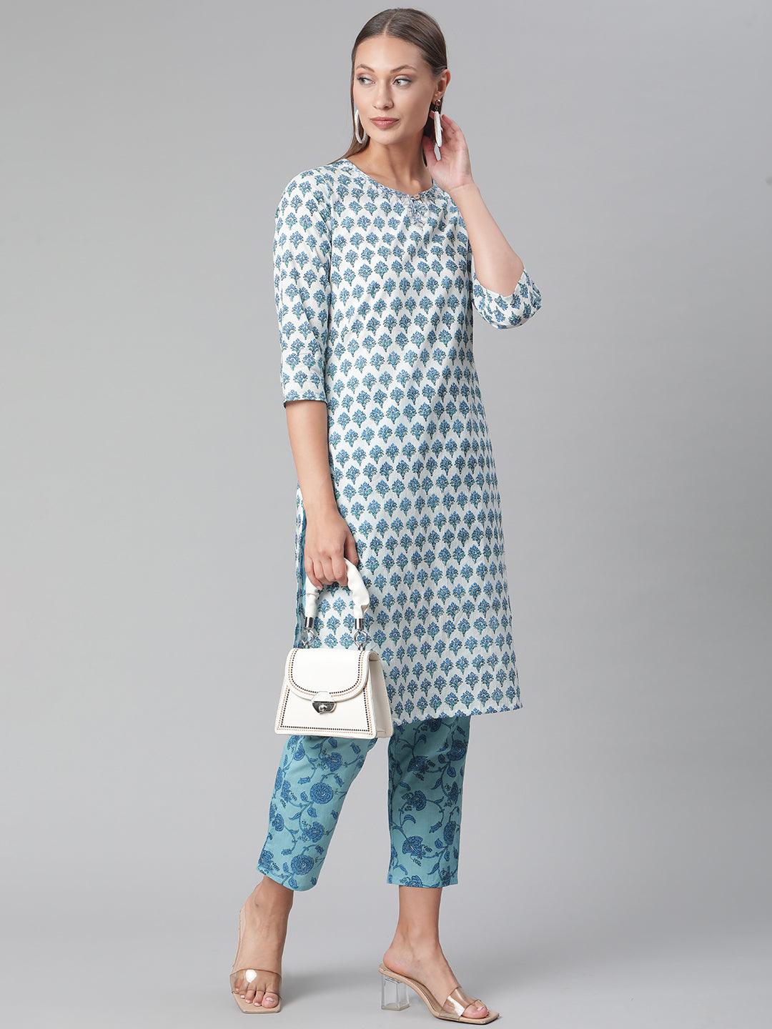 Jamal Jamaloo White Cotton Kurta Pant set - Jamal Jamaloo