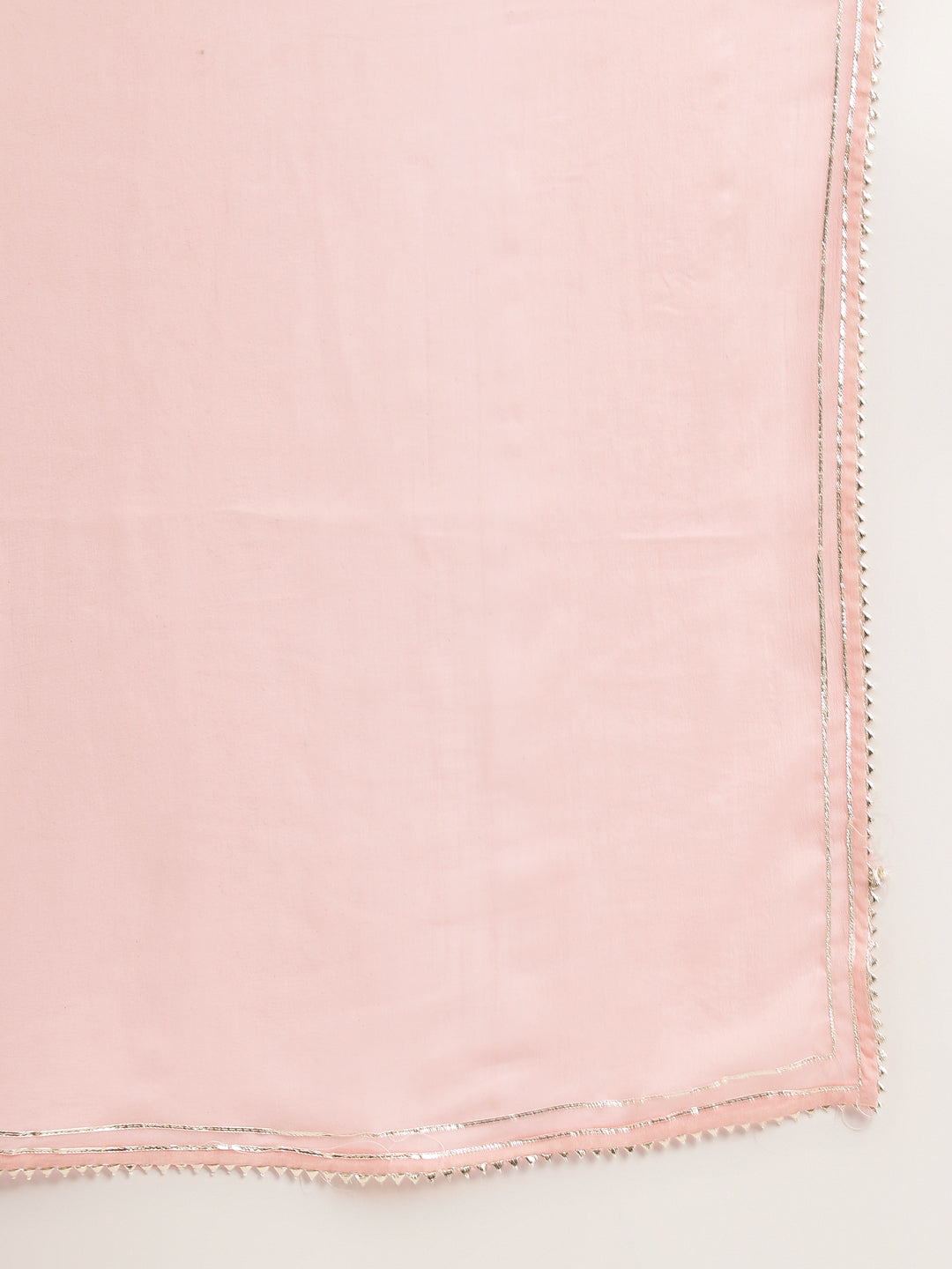Pink Floral Print Cotton Kurta, Trouser & Dupatta
