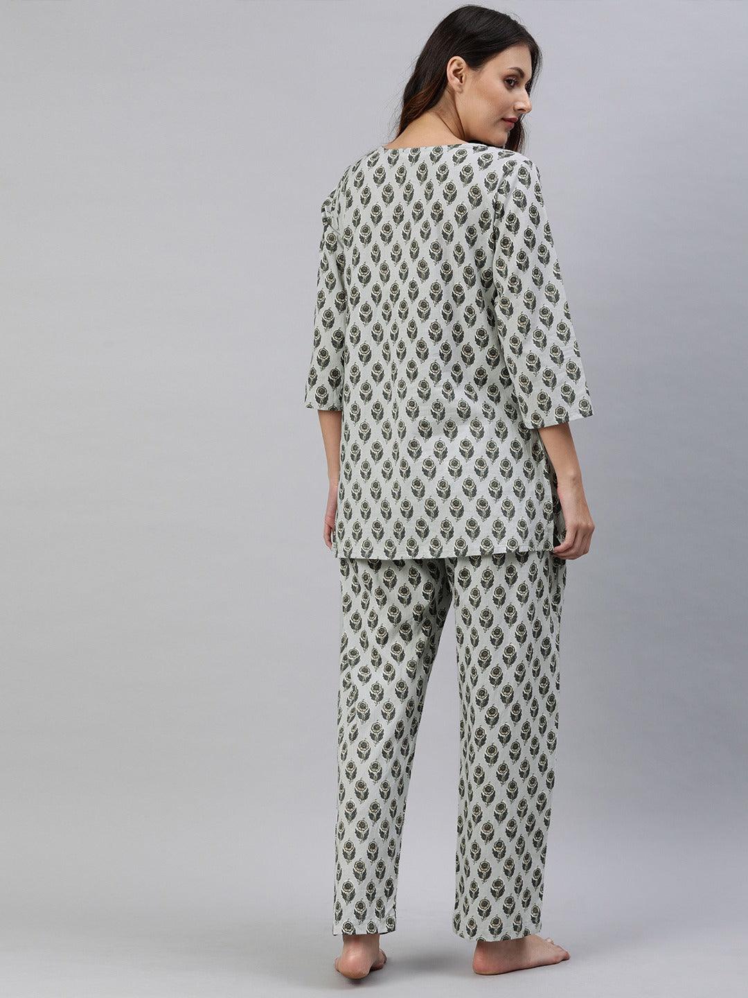 Jamal Jamaloo Grey Color Cotton Loungewear/Nightwear - Jamal Jamaloo