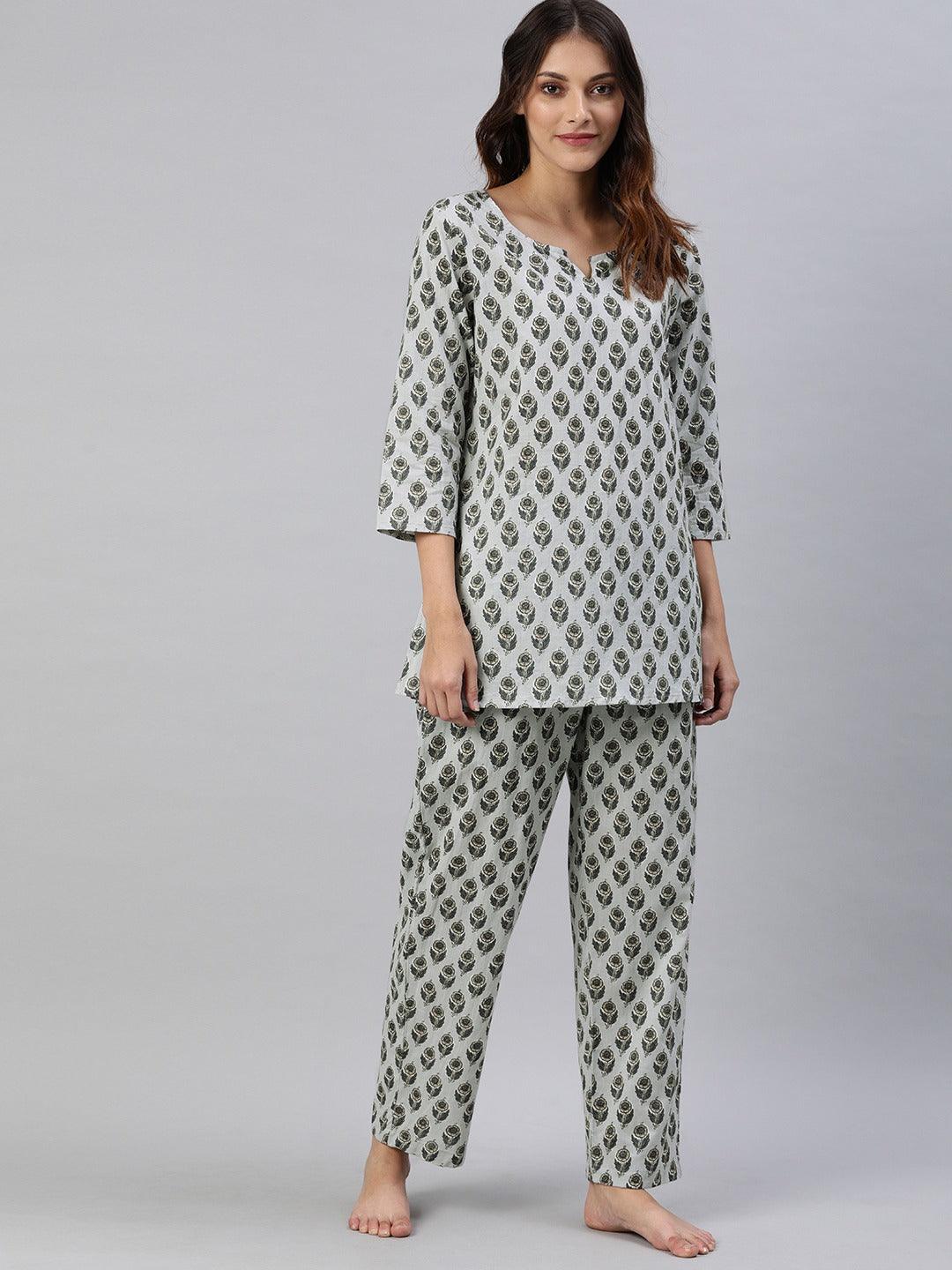 Jamal Jamaloo Grey Color Cotton Loungewear/Nightwear - Jamal Jamaloo
