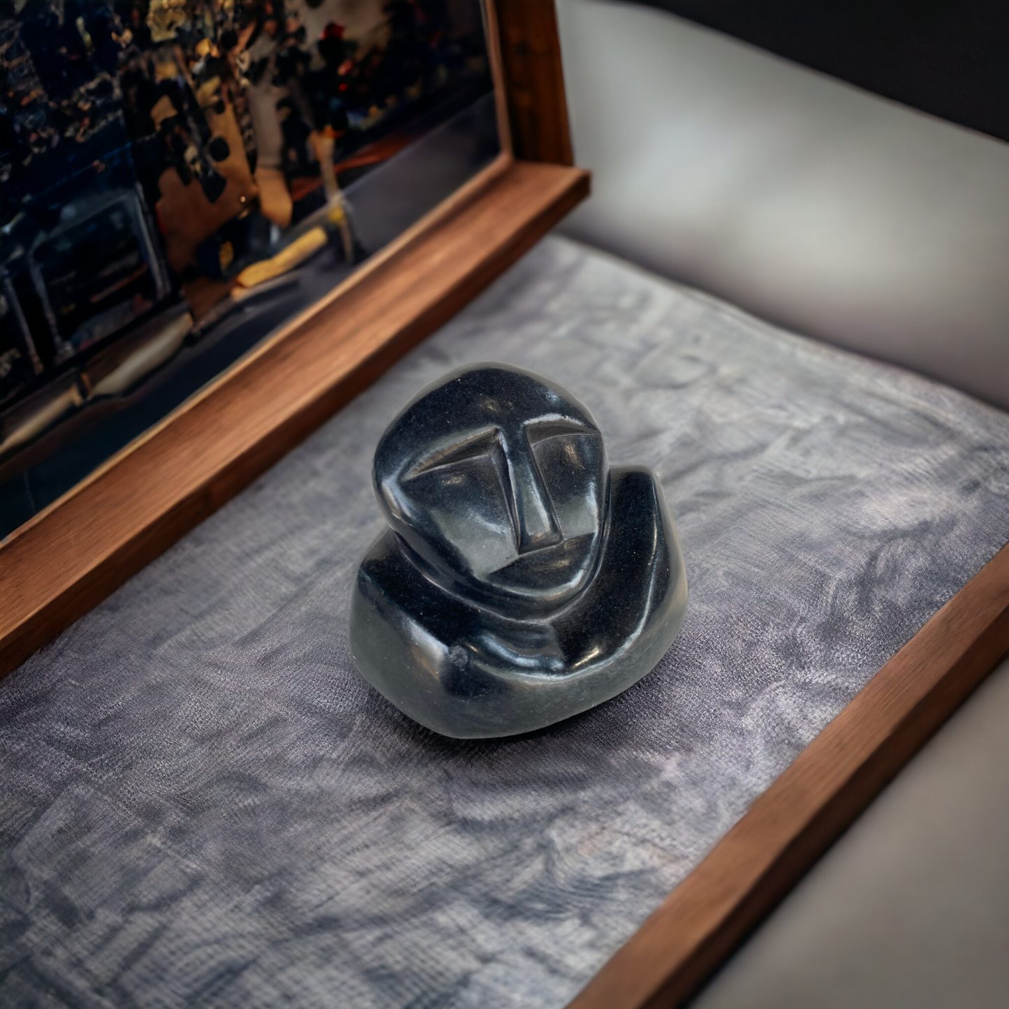 Abstract Stone Face Decor