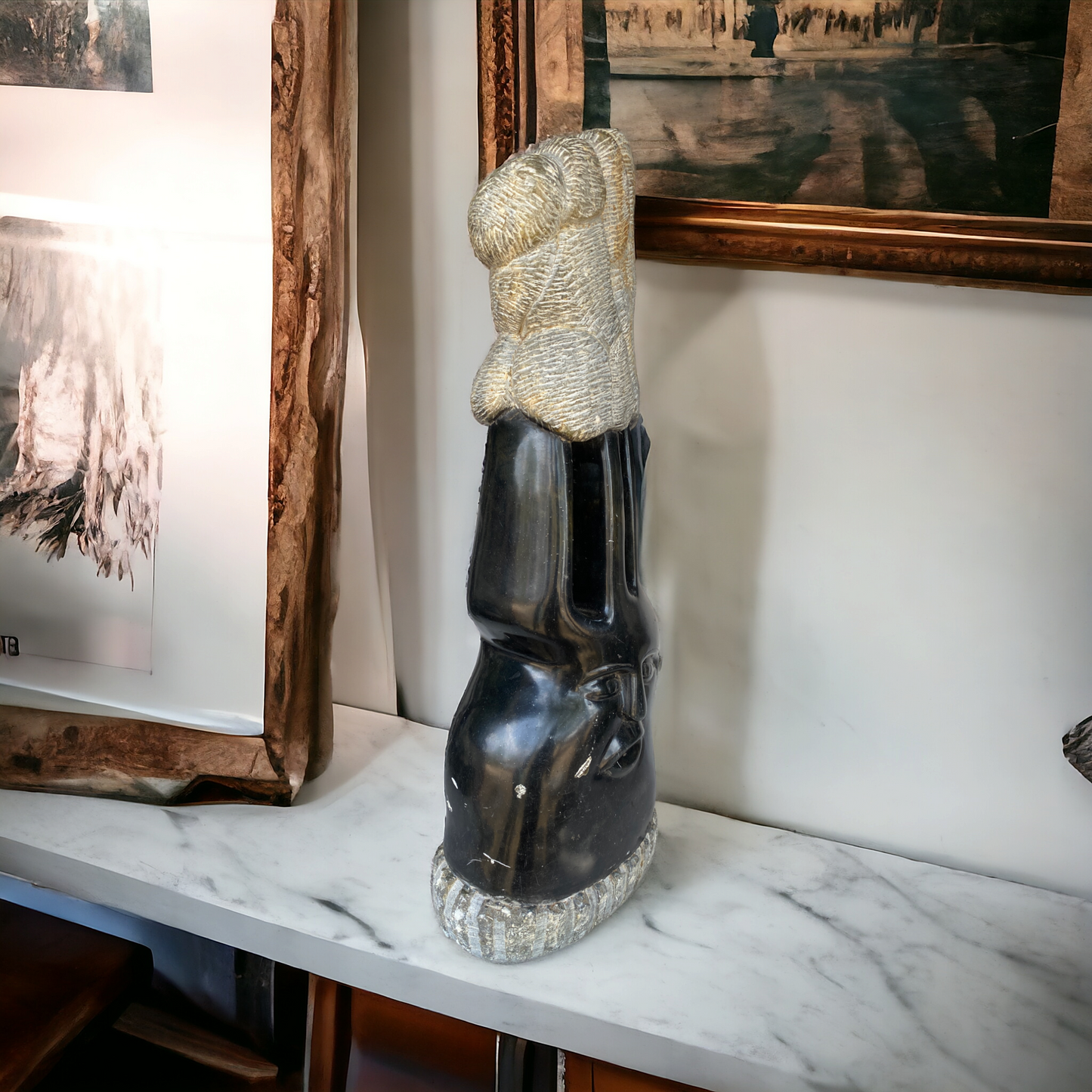 Abstract Hand and Face Statue - Modern Art Decor