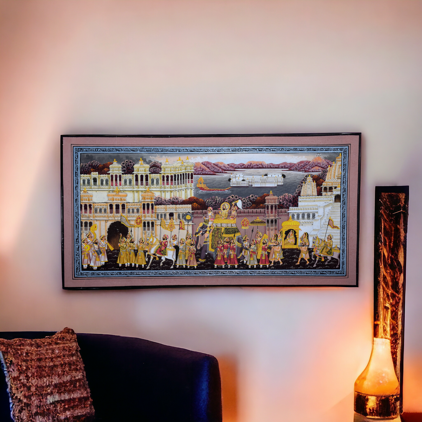 Royal Wedding Procession Night Scene Miniature Painting 9