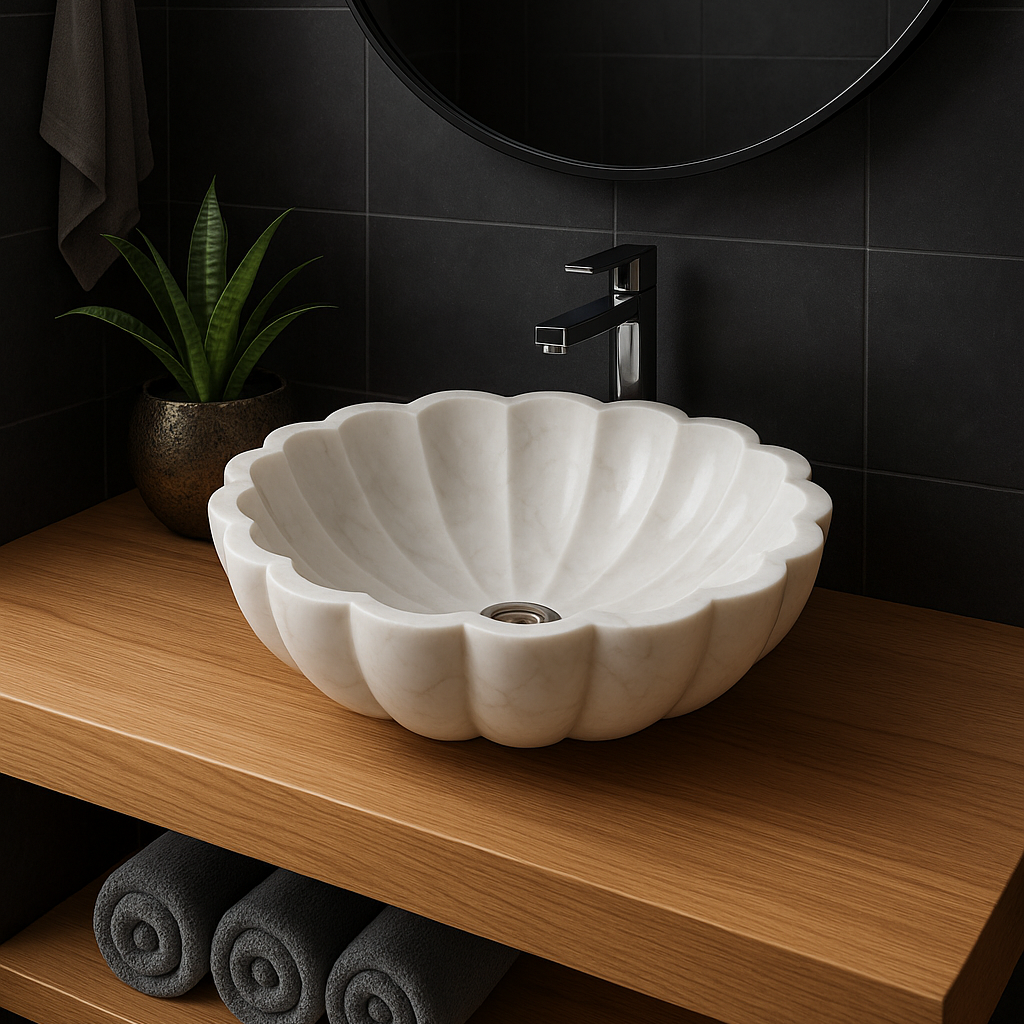 Blossom Curve Marble Basin