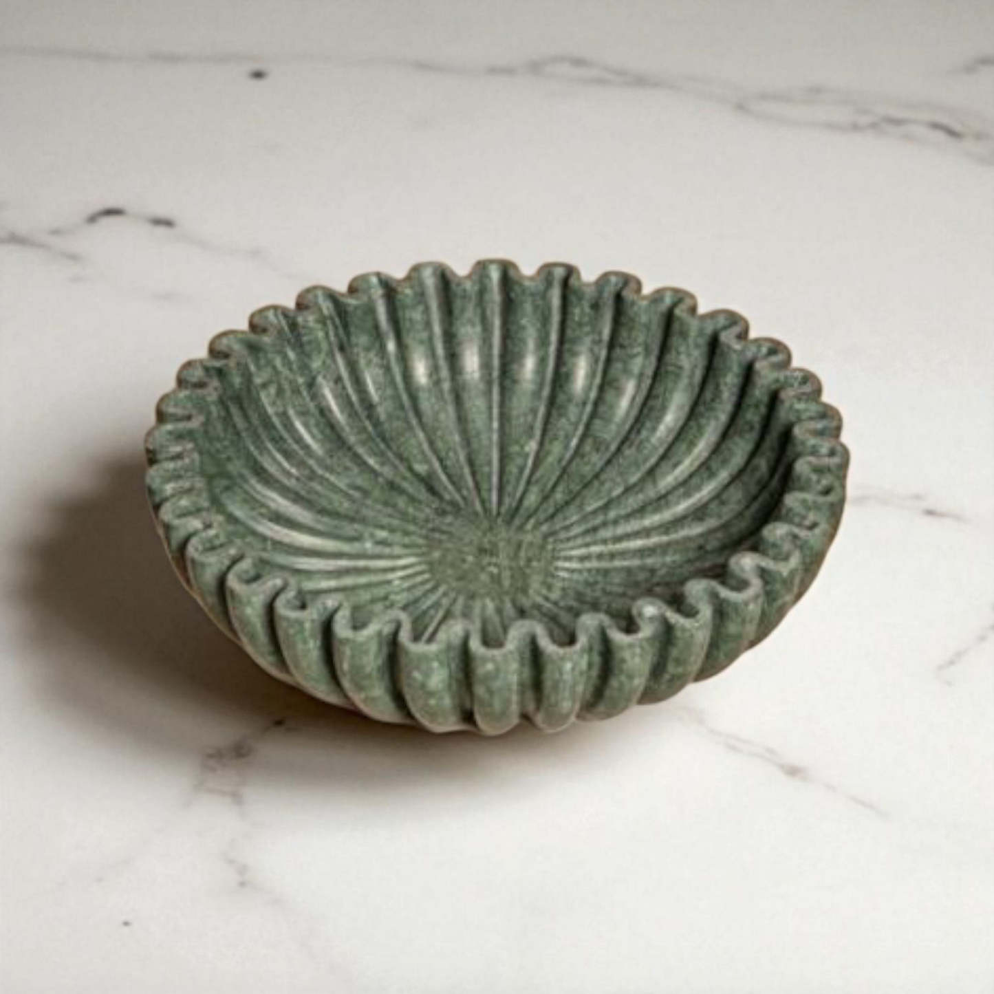 Ripple-Edge Marble Bowl