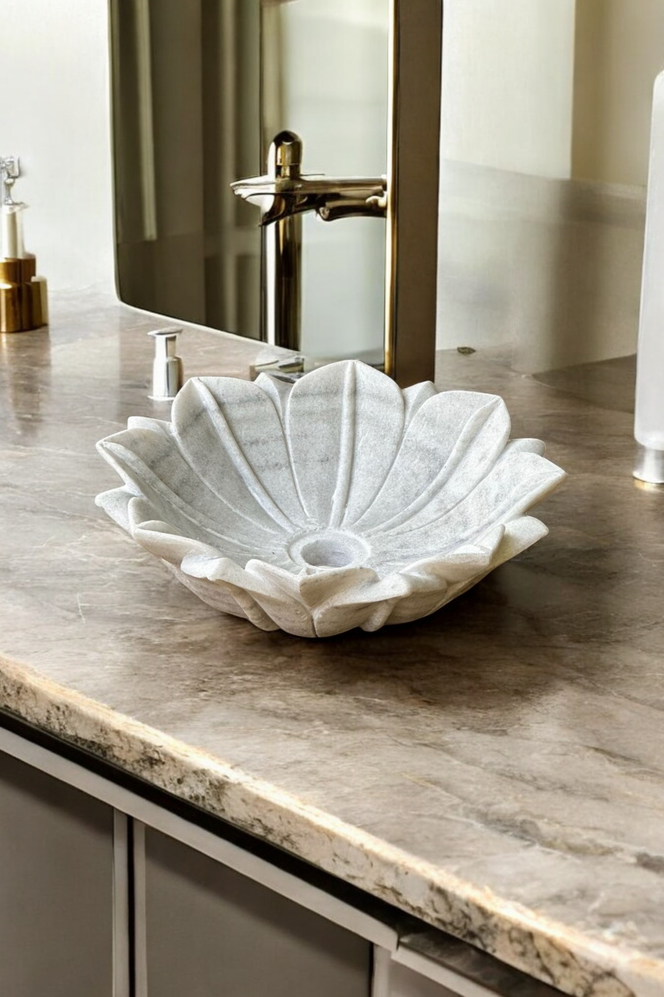 Lotus Luxe Marble Basin