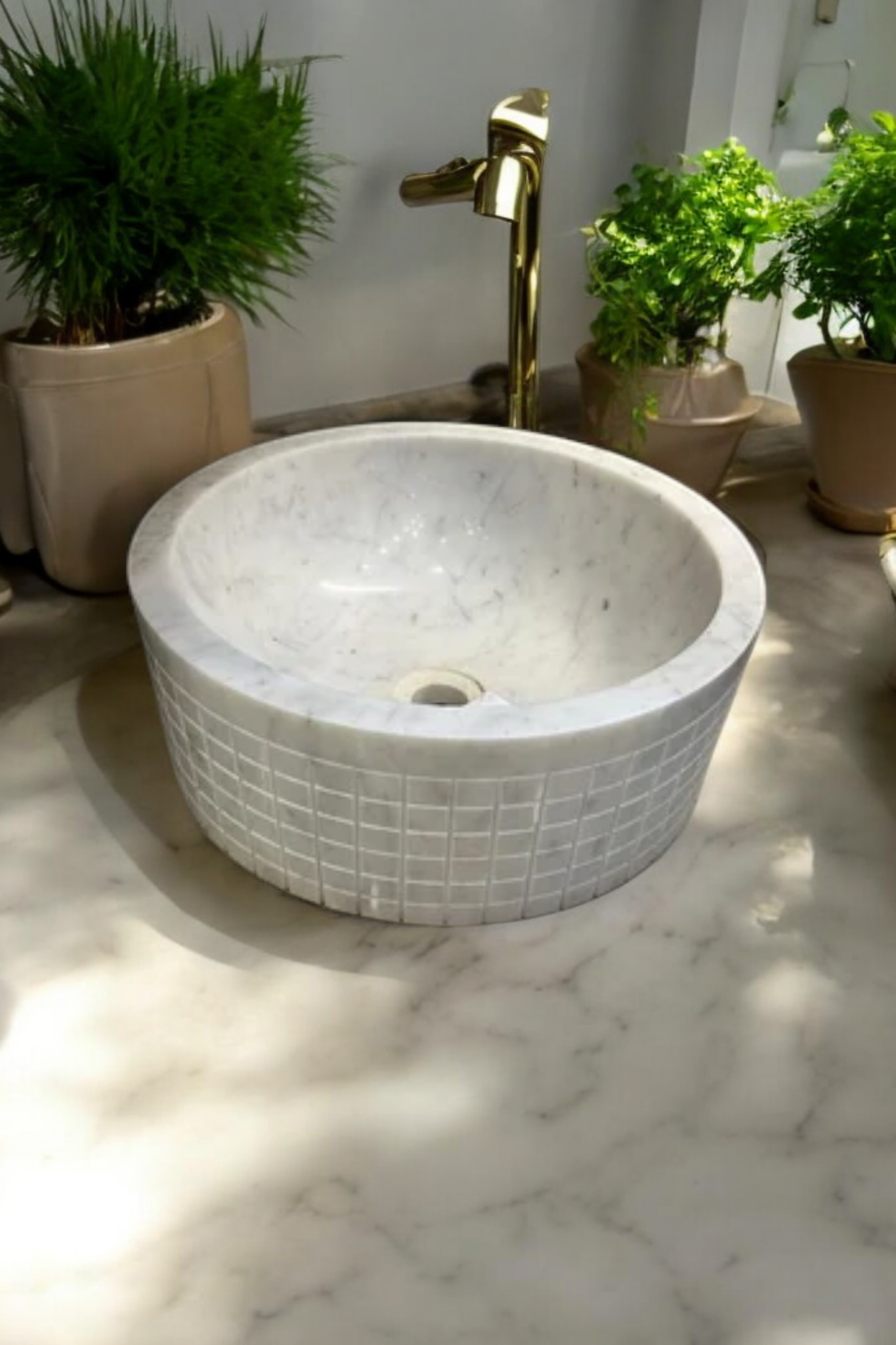 Classic Mosaic Marble Basin