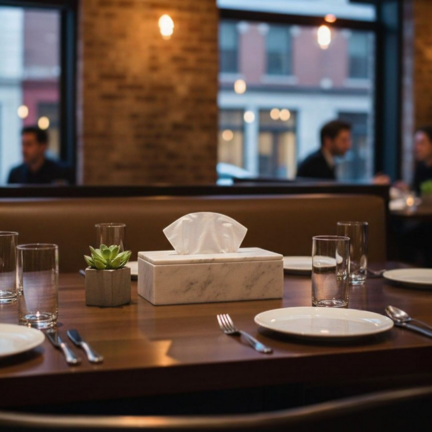 Natural Stone Marble Tissue Box