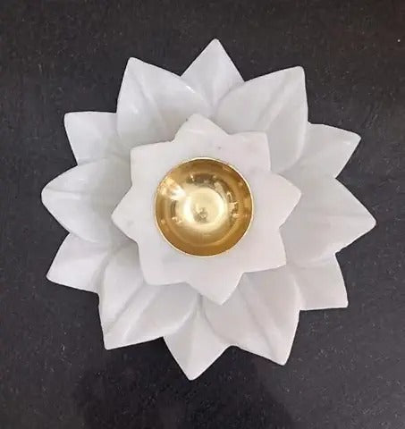 Marble Bloom Candle Holders