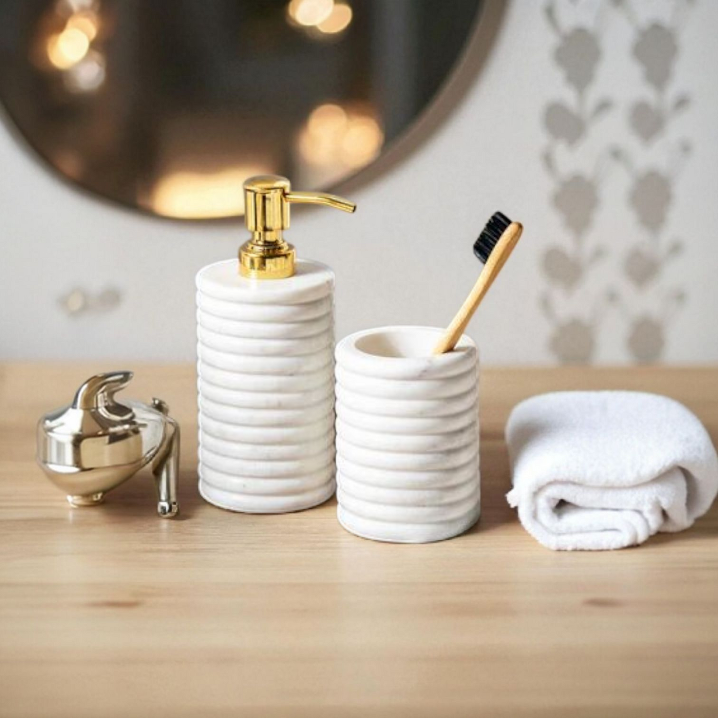 Opal Touch Marble Bathroom Set