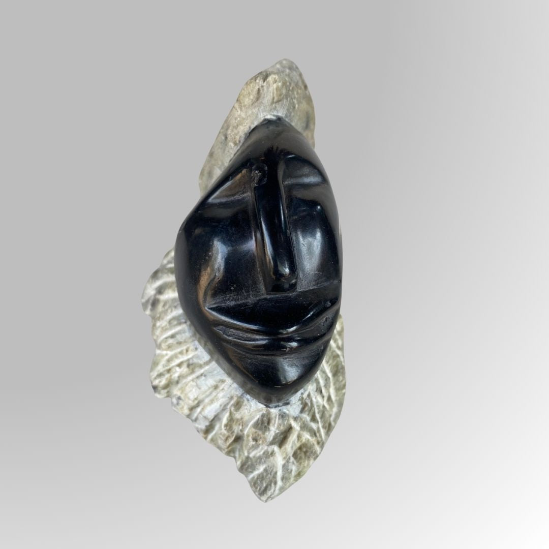 Black Stone Face Decor