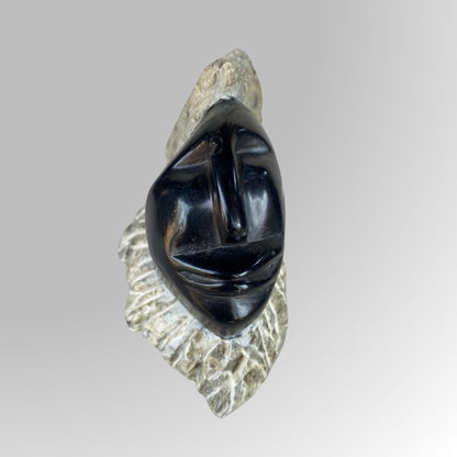 Black Stone Face Decor