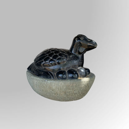 Handcrafted Stone Duck Decor