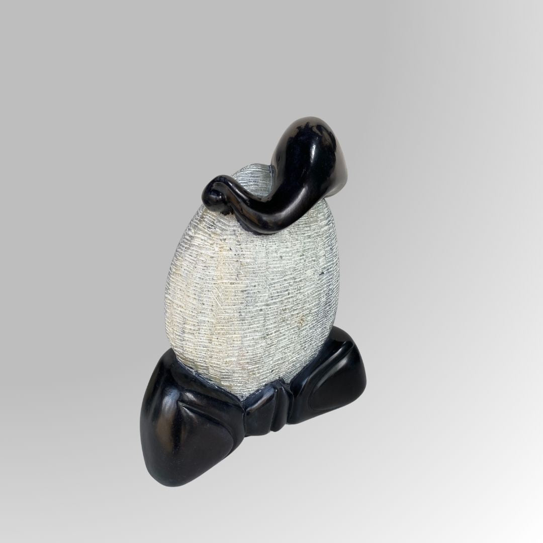 Abstract Black Stone Ganesha Statue