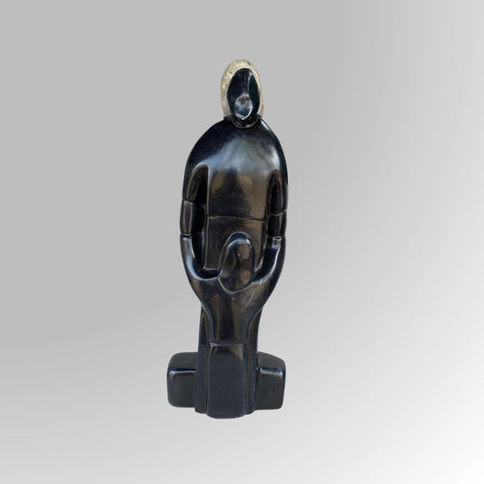 Black Tall HandCrafted  Pareva Stone Idol
