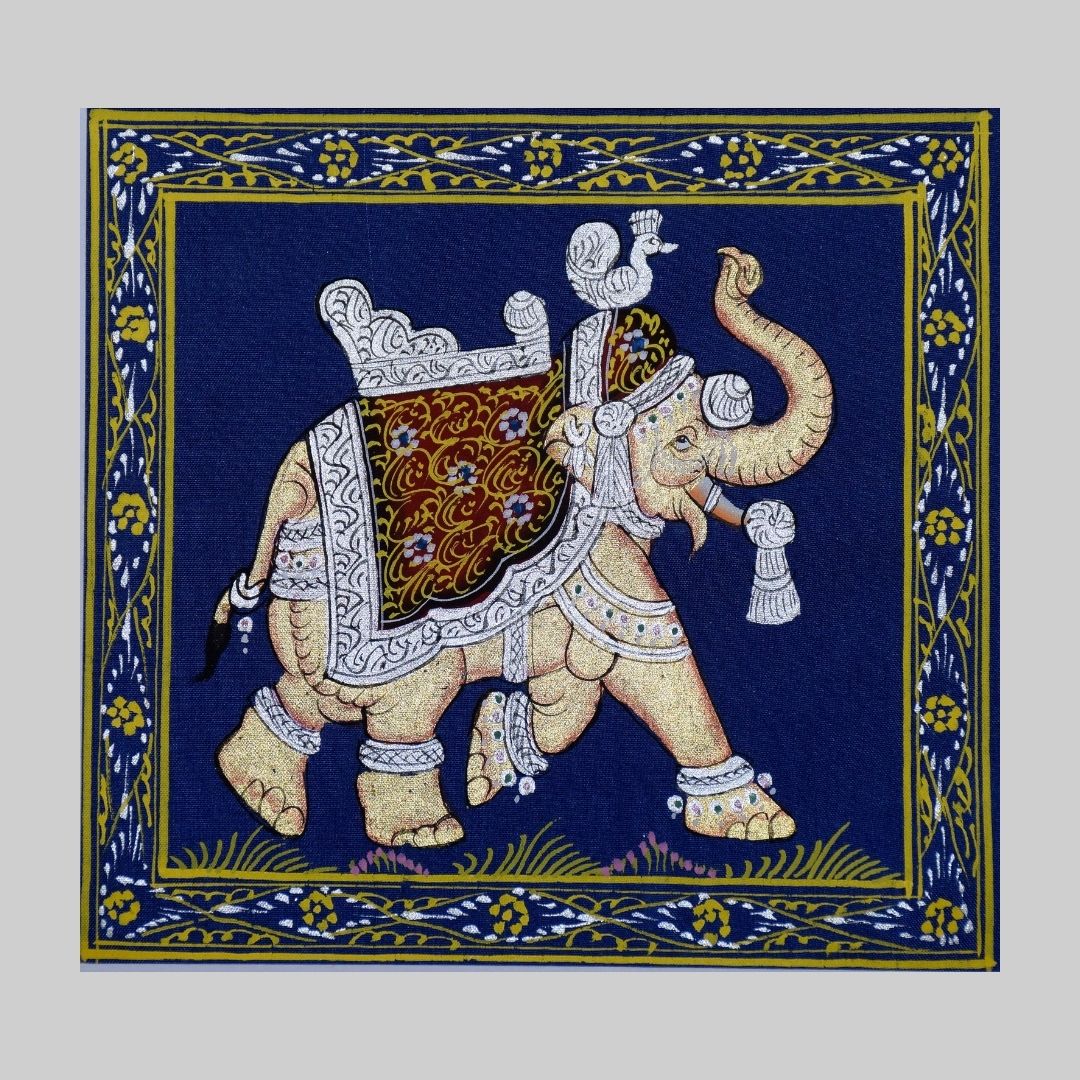 A Royal Elephant in Miniature Painting 19