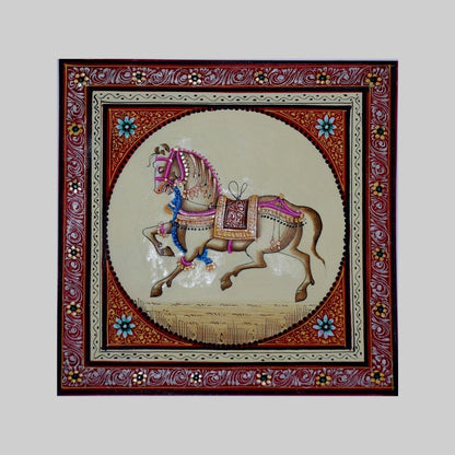 A Splendid Horse in Miniature Painting  26