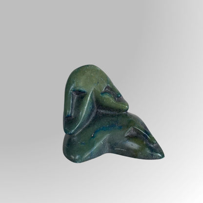 Modern Abstract Green Stone Face Decor