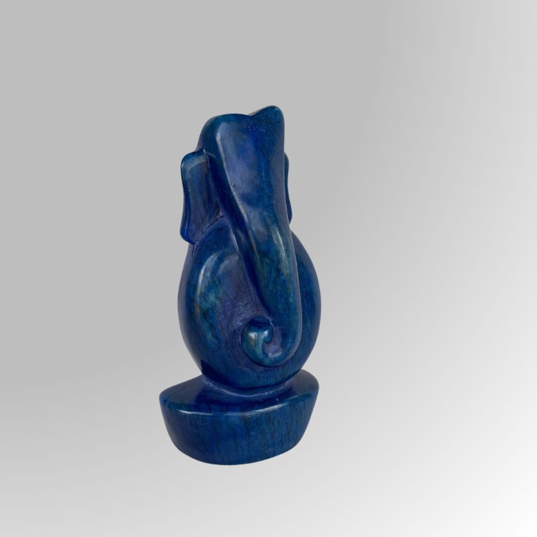 Blue Stone Ganesha Idol for Home Decor