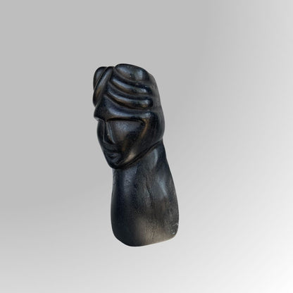 Handcarved Black Stone Ebony Statue