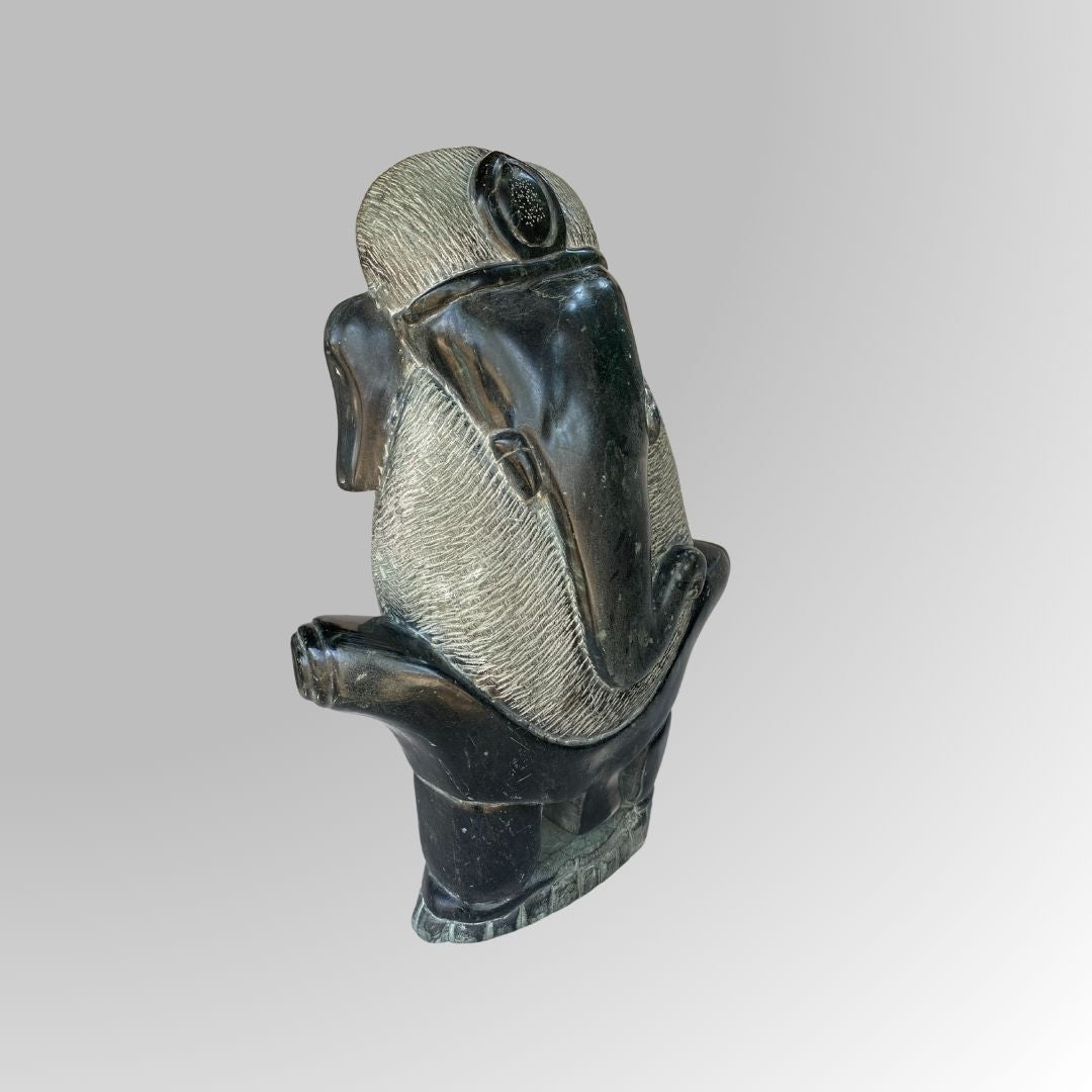 Black stone Lord Ganesha idol