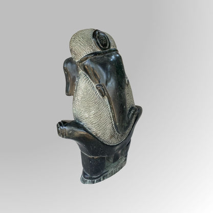 Black stone Lord Ganesha idol