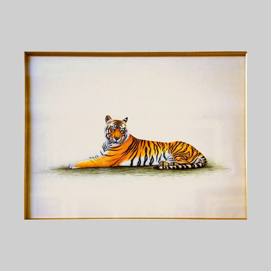 A Calm Tiger in Miniature Painting 94