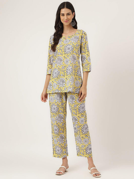 Jamal Jamaloo Yellow Printed Loungewear/Nightwear - Jamal Jamaloo