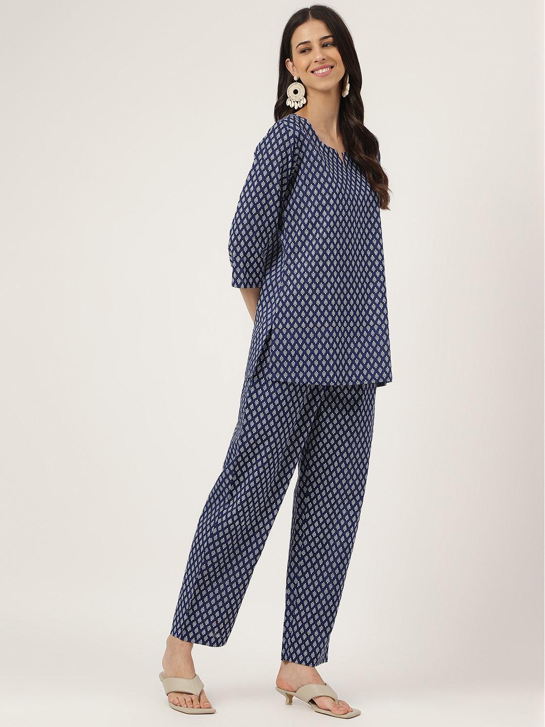Jamal Jamaloo Blue Printed Loungewear/Nightwear - Jamal Jamaloo