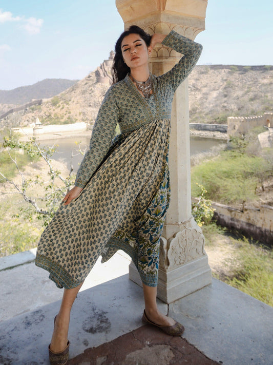 Jamal Jamaloo Block Print Mulmul Kurta - Jamal Jamalooworld.com