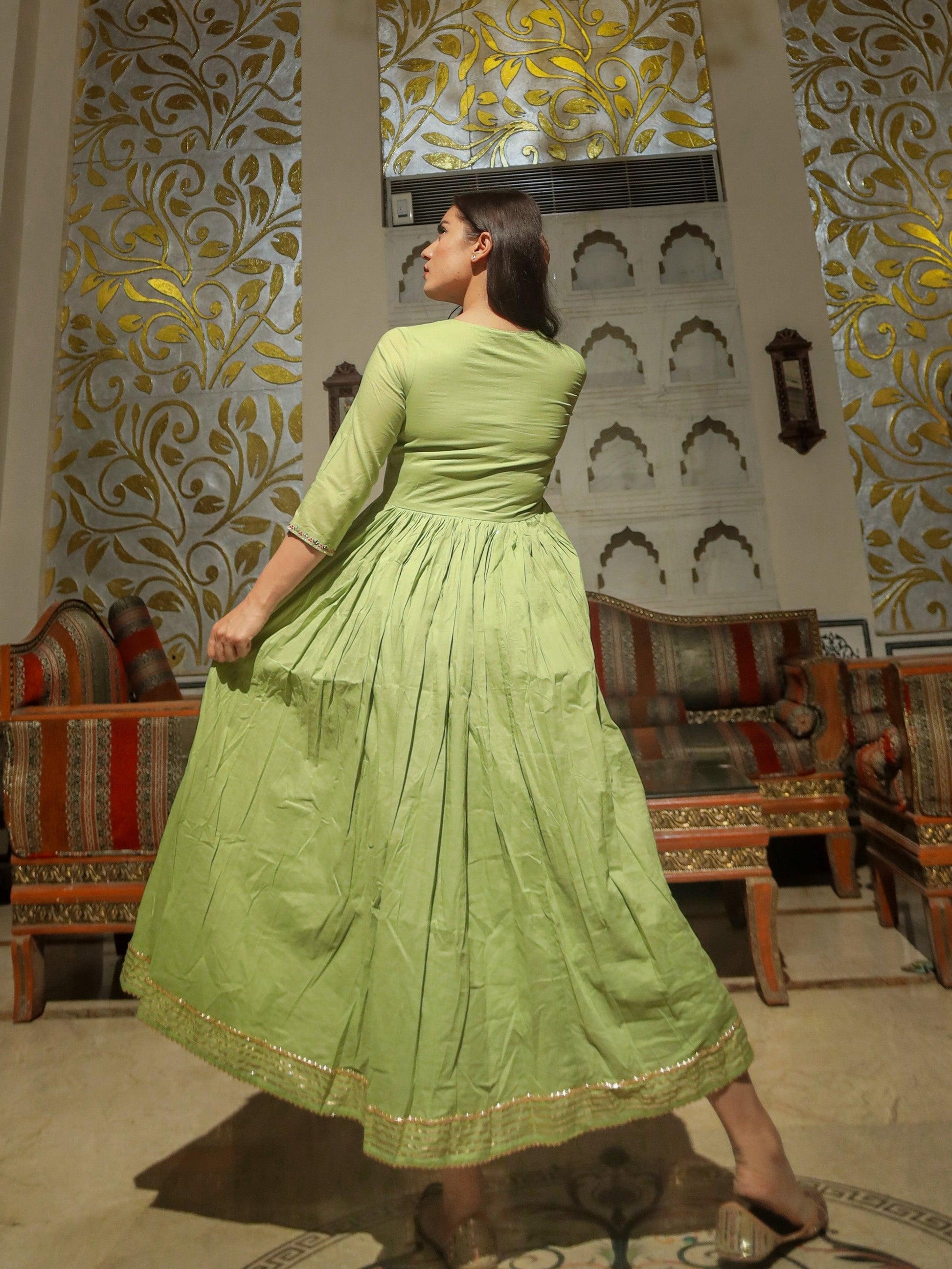 Jamal Jamaloo Green Cotton Kurta Pant Set - Jamal Jamalooworld.com