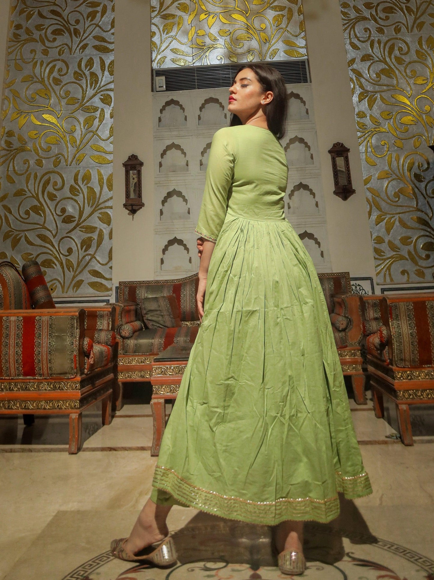 Jamal Jamaloo Green Cotton Kurta Pant Set - Jamal Jamalooworld.com