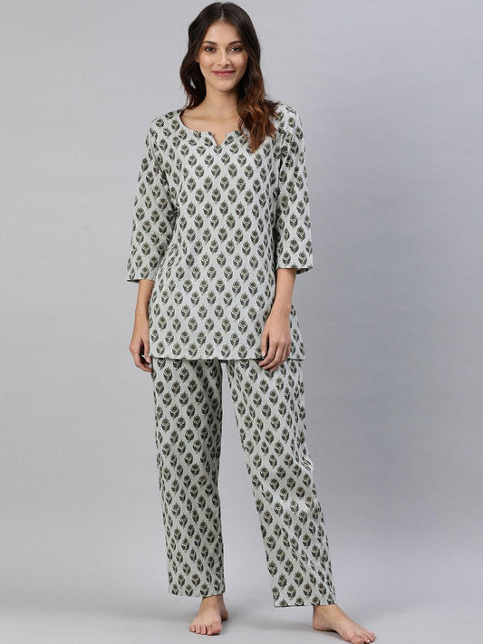 Jamal Jamaloo Grey Color Cotton Loungewear/Nightwear - Jamal Jamaloo