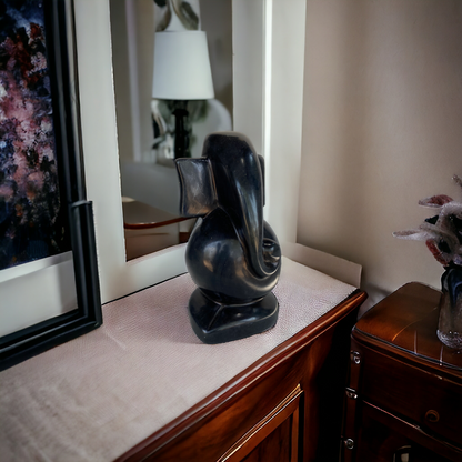 Midnight Black Serenity Ganesha Statue