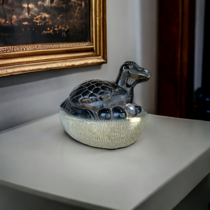 Handcrafted Stone Duck Decor