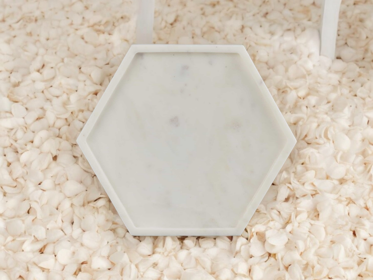 Hexagonal Shape Marble Tray