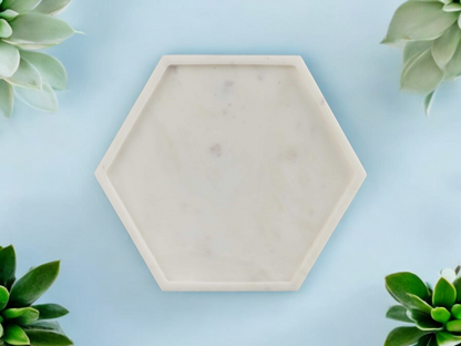 Hexagonal Shape Marble Tray