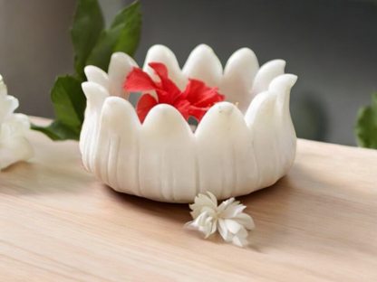 Marble Lotus shape urli bowl